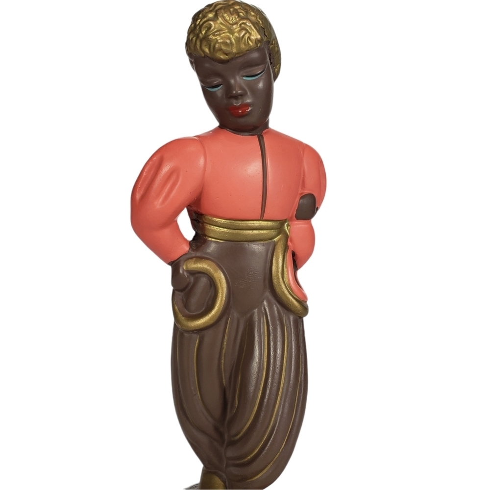 Vintage Alexander Backer ABCO Chalkware Mid Century MCM Nubian Dancers Figurine - Picture 5 of 16
